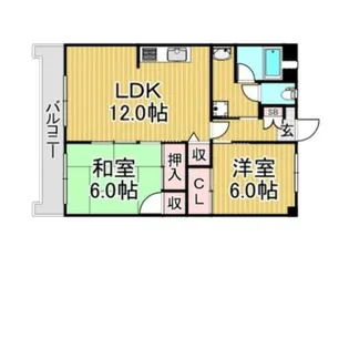 福岡県大野城市雑餉隈町1丁目【マンション】の間取り