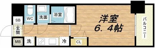 プレサンス堺筋本町エグゼブラン【11階】の間取り