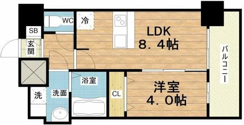 プレサンス南堀江ザ・センス【12階】の間取り