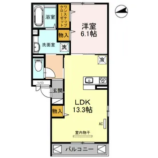 セジュール古市【1階】の間取り