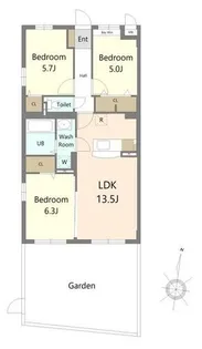 福岡県福岡市早良区原8丁目【マンション】の間取り