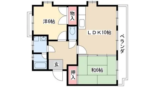 ノーブルエイト【4階】の間取り