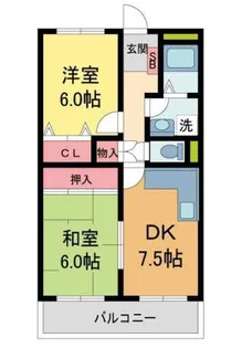 エコーハイツ【305号室】の間取り