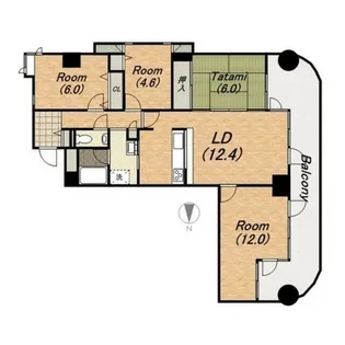 UESHIO urban liz(上汐アーバンリズ)【3階】の間取り