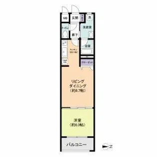 BPRレジデンス金山【8階】の間取り
