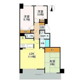 サムティレジデンス南8条【7階】の間取り