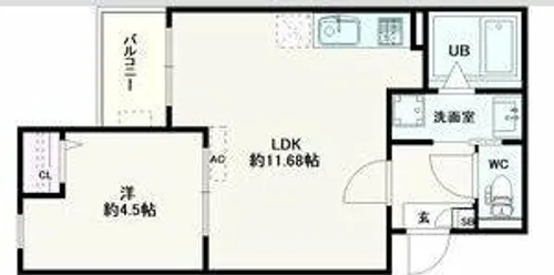 Jack harisakiⅠ【203号室】の間取り