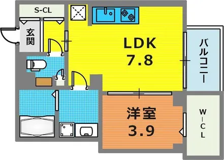 メゾンブランシュ【4階】の間取り