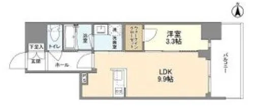 大阪府大阪市西区南堀江2丁目【マンション】の間取り