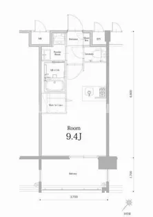 エンクレスト博多駅南BASE【14階】の間取り