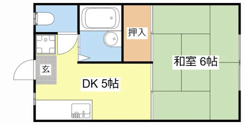ARK五個荘Ⅰ・Ⅱ【207号室】の間取り