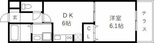 アムールHARRY【1階】の間取り
