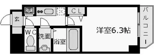 大阪府大阪市西区江戸堀3丁目【マンション】の間取り