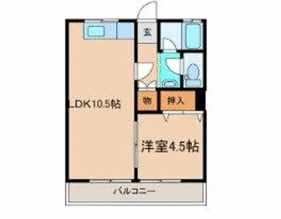 長屋ハイツ【301号室】の間取り