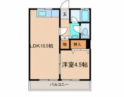 長屋ハイツ【301号室】の間取り