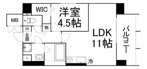 T・Y天六【5階】の間取り