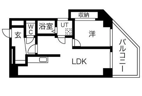 ポートヴィラ弁天【3階】の間取り