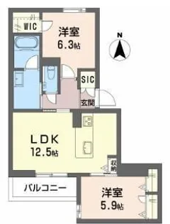 Familiar Ogo【202号室】の間取り