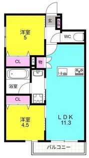 (仮称)甲子園四番町ヘーベルメゾン【102号室】の間取り