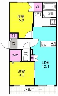 MAISON BONHEUR【2階】の間取り