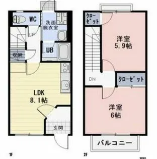 ハートブランシェ A【1階】の間取り