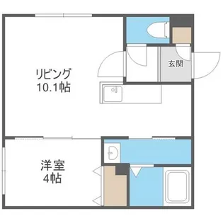 COCO中の島【103号室】の間取り