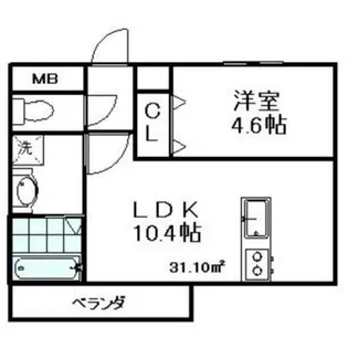 大阪府枚方市磯島北町【アパート】の間取り