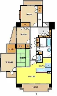 レジディア徳川【9階】の間取り