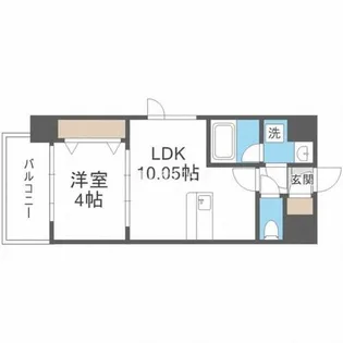 SK RESIDENCES 放出【3階】の間取り