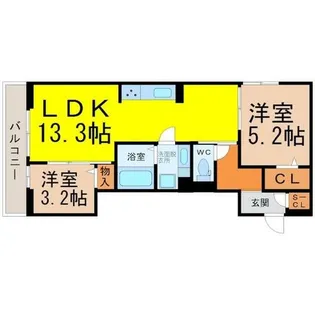 サニーコート平和【1階】の間取り