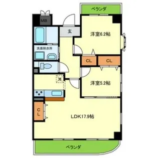 大阪府枚方市楠葉野田1丁目【マンション】の間取り