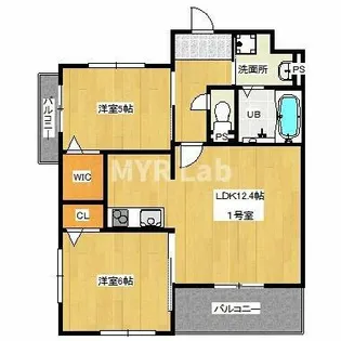福岡県糟屋郡粕屋町大字上大隈【マンション】の間取り