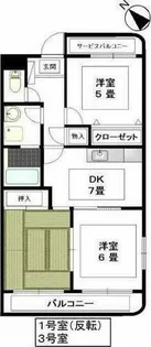 ハピネス細米【4階】の間取り