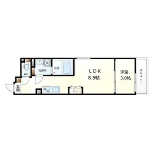大阪府大阪市鶴見区今津中1丁目【マンション】の間取り