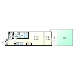 大阪府大阪市鶴見区今津中1丁目【マンション】の間取り