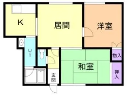 パレス石山【2階】の間取り