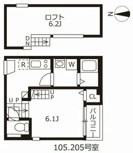 ハーモニーテラス鶴田【1階】の間取り