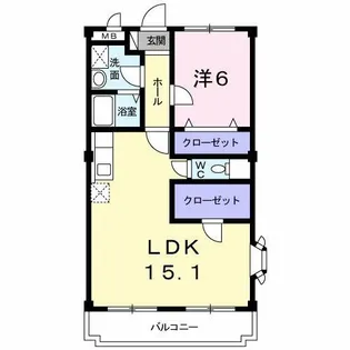 メゾンロイヤルコート【2階】の間取り