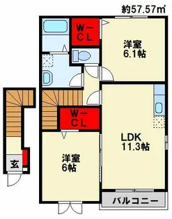 パークアベニューⅠ【2階】の間取り