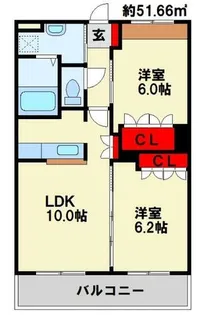 サザン・クロス【207号室】の間取り