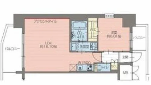 プレジオ梅田【7階】の間取り