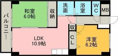 カーサシーガル壱番館【308号室】の間取り