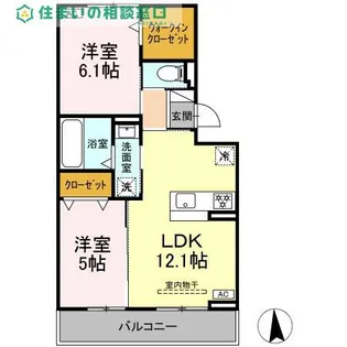 愛知県岡崎市上里3丁目【アパート】の間取り