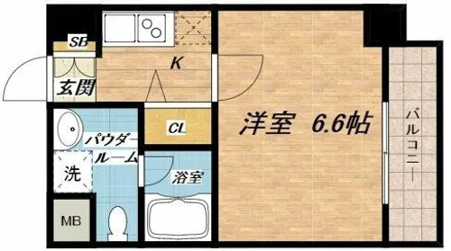 ジアコスモ大阪城南【5階】の間取り