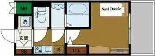 1Kの間取り画像