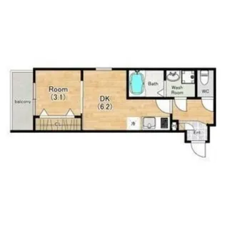 大阪府枚方市渚本町【アパート】の間取り