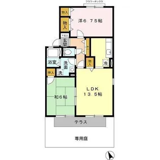 パーム・コート【101号室】の間取り