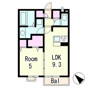 アラモード【2階】の間取り
