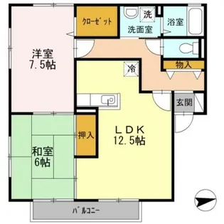 グレイスコート【1階】の間取り