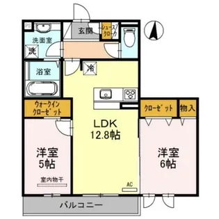 大阪府東大阪市西岩田4丁目【アパート】の間取り